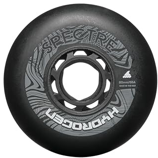Rollerblade HYDROGEN Spectre 80/85A, 4 Inline Skate Rollen, Ersatzräder, Unisex, Schwarz, 80mm/85A