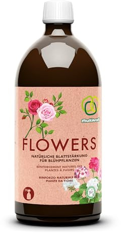 Multikraft Flowers - Natürliches Pflanzenhilfsmittel zur Stärkung von Blühpflanzen - intensiviert Blütenfarben, fördert üppige Blütenbildung - Bio-Produktion zugelassen - einfache Anwendung, 1 Liter
