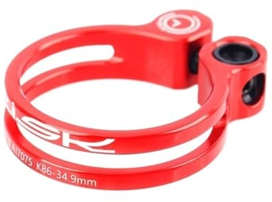 Sattelklemme 31,8mm 34.9mm Ultraleicht Fahrradsitz Postklemme 3 Farben Aluminiumlegierung Fahrrad Sattelstütze Klammern Mtb Sitzklemmclip Sattelkloben(34.9mm red)