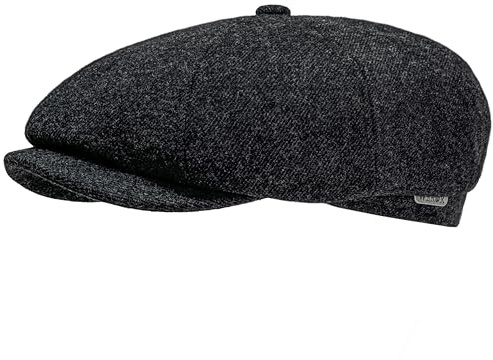 WEROR Schiebermütze Herren – Flatcap Schirmmütze Mütze mit Schirm - Wintermütze mit Steppfutter - Herbst/Winter – WEROR-436.1 (61, Anthrazit)