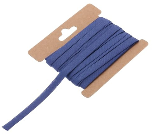 sourcing map 1/4 Inch Double Fold Bias Tape Continuous Bulk Cotton Bias Tape for Sewing Seaming Quilting Hemming Binding Crafts (Medium Blue 6 Yards)