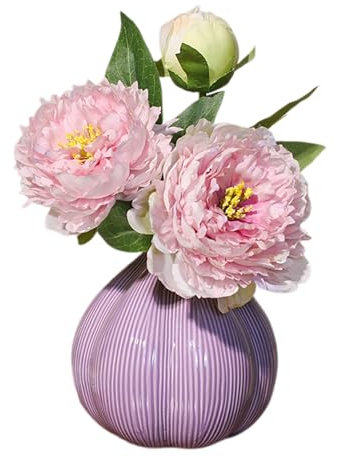 Liuyoyo Vaso da Fiori in Ceramica, Vaso in Porcellana per Soggiorno, Vaso in Ceramica a Forma di Cipolla Viola, Vaso in Ceramica Stile Moderno, Vaso da Fiori Decorativo a Forma