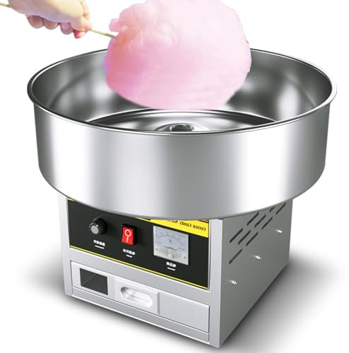 Macchina Elettrica per Zucchero Filato, Macchina per Zucchero Filato 1200w Macchina per Zucchero Filato Commerciale, Macchina per Zucchero Filato per la Casa, Compleanno per Bambini,Stainlesssteeltype