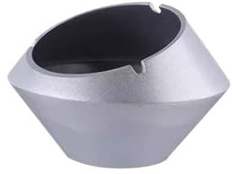 SDA287MZ Aschenbecher Aschenbecher aus Metalllegierung, robust und stabil, dekorativer Aschenbecher for Raucher, for Räume, Wohnzimmer, Balkone, Büros usw Windaschenbecher(Silver)