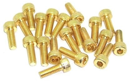 Zylinderkopfschrauben M4x12 Innensechskant 20 Stück Stahl 12.9 - rcbay | DIN912 goldene TiN Beschichtung ISK