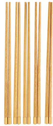 RASTKY Juego de Palillos de Madera de Estilo Chino, Vajilla Segura Hecha a Mano para Familiares y Amigos, 5 Pares de para el Hogar (RASTKYpes78h5gi0-13)