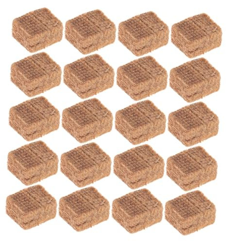 TOYANDONA 20pcs Charcoal Fire Starter Blocks Bbq Lighting Bricks for Outdoor Grills and Hot Pot Kindling Fire Igniters Safe and Reliable Ignition