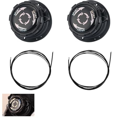 2 Pieza Cierre Boa,Cordones Elasticos Zapatillas Deporte Cordones Automáticos con Cierre Giratorio de Rosca,Cordón Bloqueo Negro sin Atar Atacadores Elasticos no Requiere Instalación,para Adultos