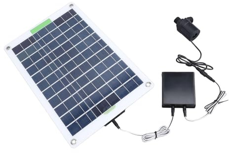 Solfontän, 100W Solenergi med Vattenfontänpump med Energilagringsbox, 16,4ft Lift, Utomhusbrunn för Liten Damm Uteplats Trädgård