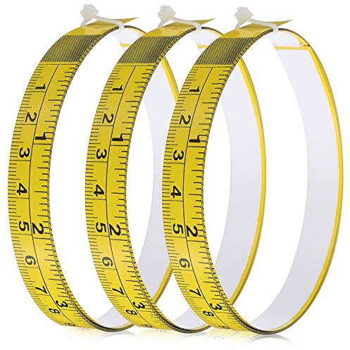 Operitacx 3 Pcs Self Adhesive Measuring Tapes Dual Scale Sticky Rulers with Adhesive Backing for Woodworking Drafting and Daily Measurements Markings Metric Imperial Scales