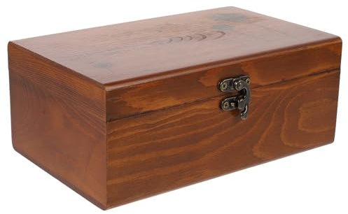 Didiseaon Kit da Cucito Grande in Legno Massello Lucchetto retrò Scatola Portaoggetti per Ricamo e Forniture per Cucito a Mano Completo di Aghi e Fili Colorati per Fai da Te e Quilting Domestico