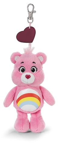 NICI Porte-clés Bisounours Hourra l'ourson, 15 cm, Rose, Accessoire en Peluche Mignon, Adorable Porte-clés pour Sac, Sac À Dos Et Voiture - 62801, Cheers Bear