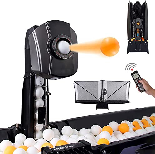 Robot da ping pong con 36 palline rotanti – Macchina automatica portatile per l'allenamento del ping pong per una migliore pratica