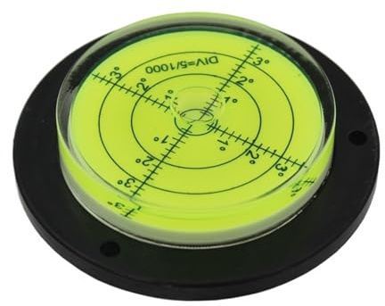 Nivel de burbuja Circular redondo, herramienta de nivelación de maquinaria de ingeniería, marca de grados colorida, diámetro de superficie de 80mm, 1 ud.