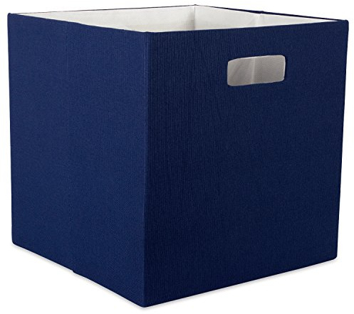 DII Poly-Cube Collection de rangement rigide, pliable, solide, grand, bleu nautique