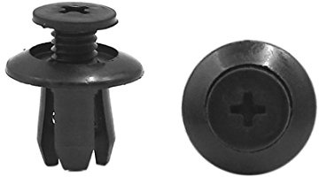 sourcing map 20pcs Negro Plástico Remaches Tornillo Auto Coche partes Panel Grapas Clips 9mm Agujero | Sujeción De Paneles, Grapas, Clips, Tornillos, Alfombras, Puertas, Techo, Motor, Bota Forros, Para Automóvil