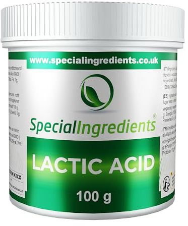 Special Ingredients Vegan Milchsäure Pulver 100g Reine Lebensmittelqualität (Deutsche Etiketten Und Anleitungen) | Lactic Acid, Verwendung in Cocktails, Getränken und Bierbrauen, Veganen Käse, Butter, Vegan und GVO-Frei