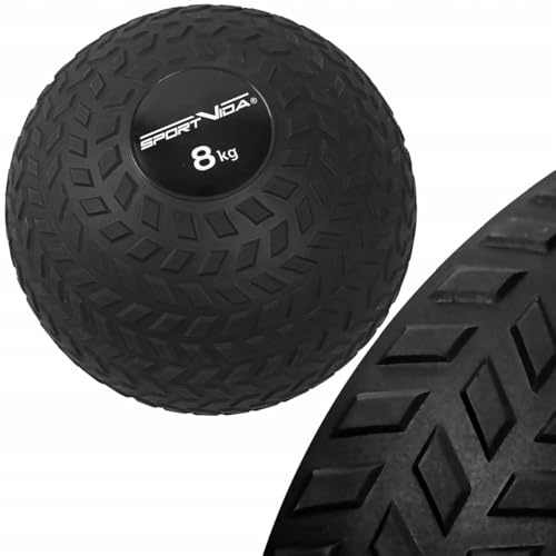 Slam Ball Médecine Ball en Caoutchouc Poids 2-8 kg avec Surface adhérente Diamètre 23 cm Ballon d'entraînement antidérapant pour Le Sport (8 kg)