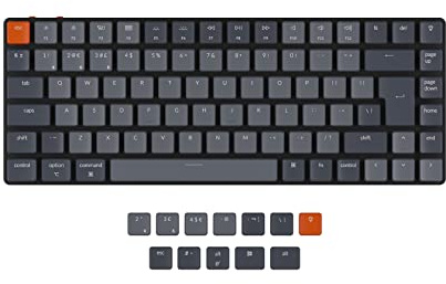 Keychron K3 Ultra-Slim 75% ISO-UK-Layout Wireless Bluetooth/Wired USB Mechanical Keyboard,84 Keys Hot Swappable Low-Profile Optical Red Switch White LED Backlit for Mac Windows-Version 2
