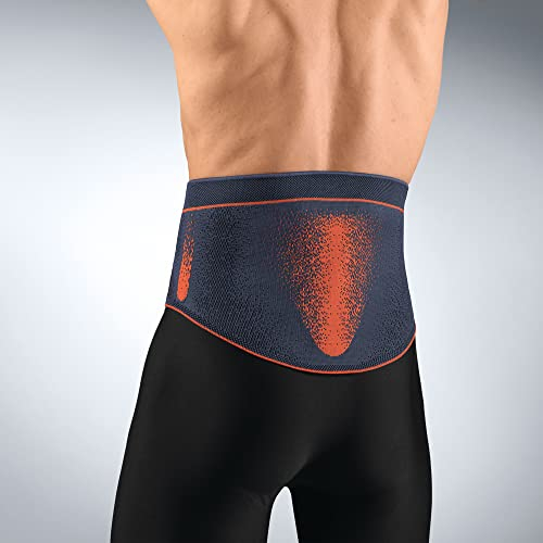 SPORLASTIC – VERTEBRADYN SUPREME SENSO Lendenwirbelstütze gerade – Orthopäd. Rückenbandage mit AIR-MATRIX Silikonpelotte zur Unterstützung der Lendenwirbel – LWS-Orthese – Orangeblue Größe XXL