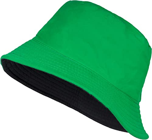 styleBREAKER Unisex Wendehut Fischerhut Baumwolle 2-in-1 Look | Streetwear Bucket Hat, 58cm Kopfumfang, atmungsaktiv, faltbar, ideal für Festival oder Strand, Sonnenschutz, weich, leichtes