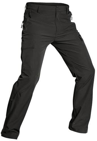 Wespornow Wanderhose-Herren-Outdoor-Hosen-Sommer-Trekkinghose-Atmungsaktiv-Outdoorhose-Stretch-Schnell-Trockend-Lang-Funktionshose-Männer mit 5 Taschen (Schwarz, 40)