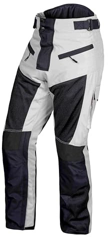 WICKED STOCK CE Mesh Motorcycle Pants for Men - Motocross Riding Pants, Summer Gray