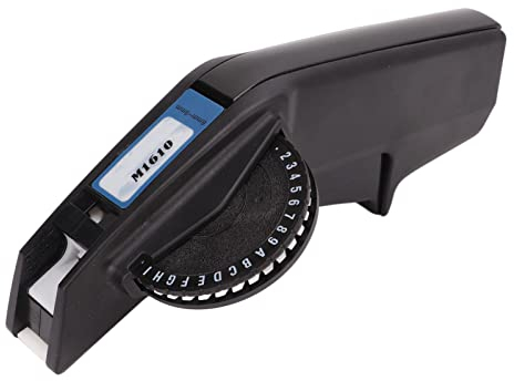 Asixxsix Prägeetikettendrucker, Prägeetikettendrucker mit 2 Rollen 3D-Prägeetikett, Einhändig Bedienbarer Etikettenschreiber, 3D-Prägegerät für Zuhause, Schule, Küche, Heimwerken, Basteln