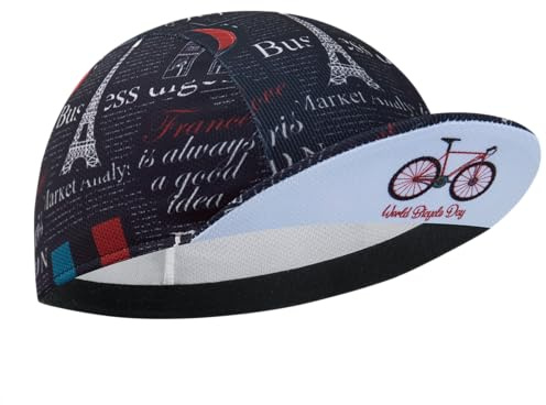 Cappellino Ciclismo Uomo in Poliestere - Berretto Sottocasco Traspirante con Protezione UV e Fascia Assorbente, Copricapo Sportivo per Bici da Corsa, Mountain Bike e Attività Outdoor(Unisex)