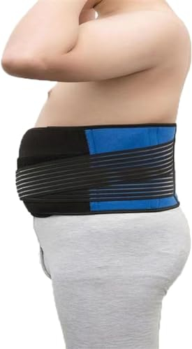 OUlxxluo S-6XL Plus Size Rückenbandage Lendenwirbel Dekompressionsgürtel Schmerzlinderung für Männer Frauen Taillenstützgürtel Postoperation Gürtel Body Shaper Corrector Geschenk,S,Blue