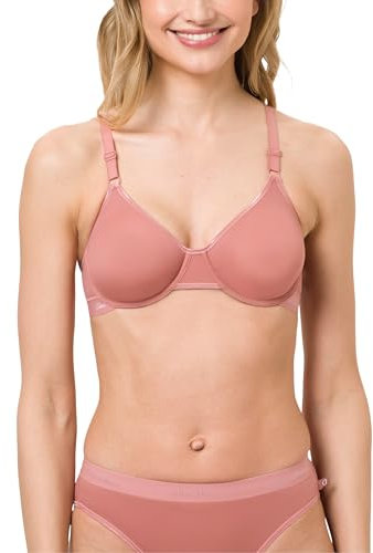 BeeDees Damen Bügel-BH Microfun W Terracotta, 85B mit Bügel Verstellbare Träger