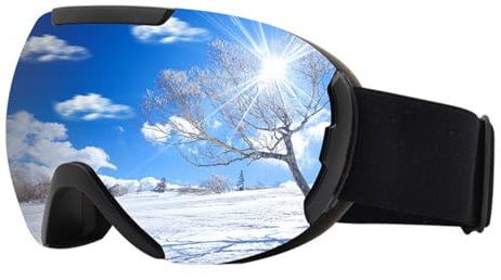 CZYGPHY Winter-Doppel-Antibeschlag-Schneebrille mit großem Sichtfeld für Herren und Damen im Freien, kann eine Myopie-Brille tragen, sodass die Brille besseren Schutz bietet