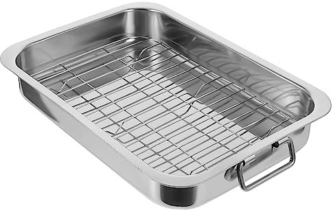 HOLIDYOYO Bandeja Rectangular Para Hornear Juego De Bandejas Para Horno Ideal Para Fiestas y