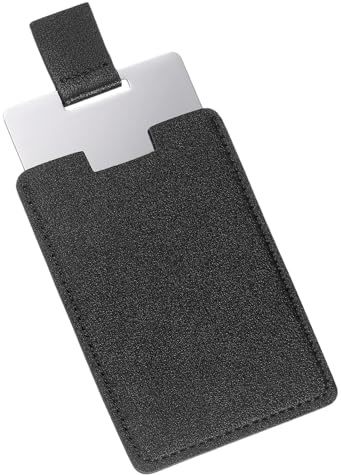 QUARKZMAN Espejo de Bolsillo Pequeño para Bolso Negro 2.56 x 3.74 Pulgadas