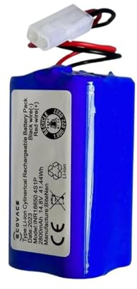 Batterie Li-ion 4800 mAh 4S1P RS-RT900866 CMICR18650F5, compatible avec les aspirateurs robots Rowenta et Tefal Explorer Série 20/40(Battery 4800mAH)