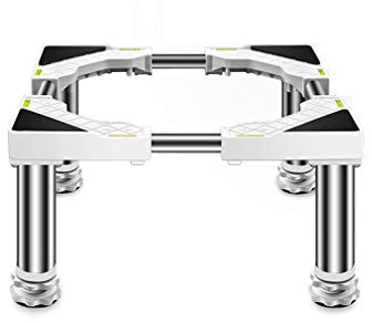 Base regolabile universale per lavatrice da 45 a 65 cm, per asciugatrice e frigorifero, previene graffi e ammaccature, capacità 400 kg, 4 gambe, altezza 26,9 cm