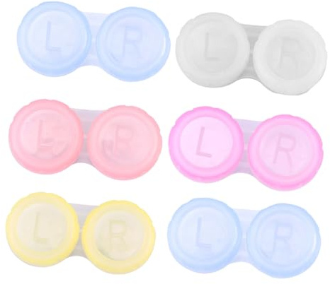 WEKAMOS 10 Stück Kontaktlinsenbehälter Doppelter Tragbare Linsenboxen für Reisen und Alltag Blau