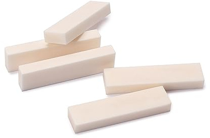 MUELODSIC Sillet De Guitare En Os Vierge 40x10x5mm Lot De 5 Pour Guitare Classique Électrique Basse Mandoline Banjo Et Ukulélé Remplacement Facile Et Intonation
