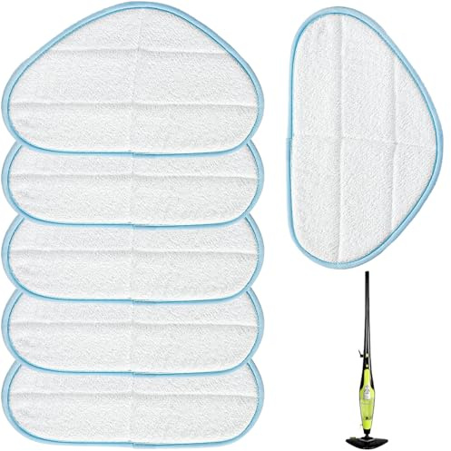 Tangjun 6 Pack Steam Mop Pads for H2O HD Steam Mop, Reusable Microfiber Replacement Steam Cleaner Pads for Floor Cleaning