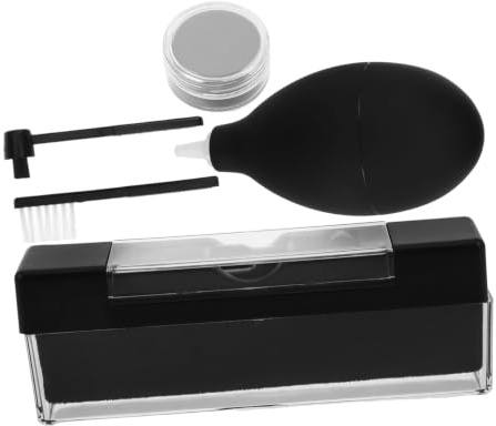 NUSITOU Vinyl Record Cleaning Kit med Statisk Borttagning Kolfiberborste Rengöringslera och Sprayflaska för Skonsam Vinylskivvård och Dammborttagning