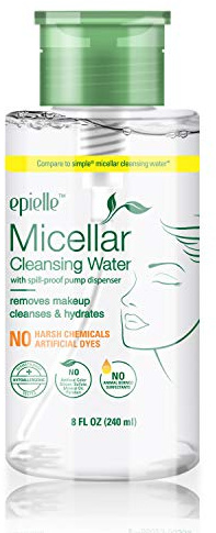 Epielle Micellar Cleansing Water | Makeup Remover for All Skin Types | Gently Cleanses Skin | 8 Fl Oz (1 Pack) | Ideal for Beauty Gifts, Spa Days, Gift Sets | Korean Skincare