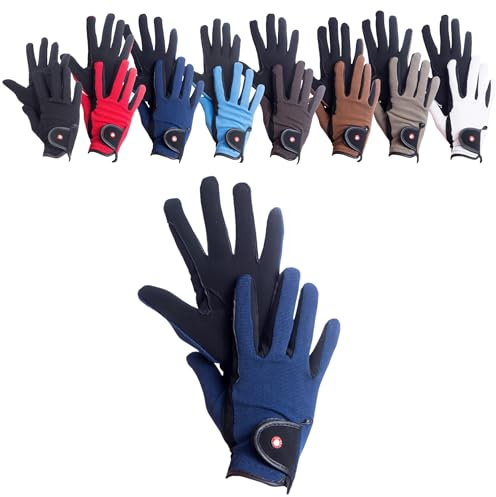 RL24 - Reithandschuhe Damen, Herren & Kinder Professional | Handschuhe zum Reiten – Reiterhandschuhe mit Nubuk Magic-Lederimitat – rutschfest & atmungsaktiv – viele Größen