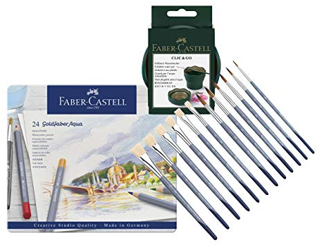 Faber-Castell 114624 Aquarellstifte Goldfaber, 24er Metalletui (24er Metalletui - Komplettset)