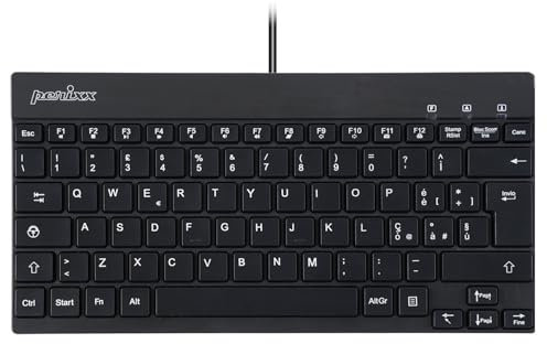 Perixx PERIBOARD-426 Mini tastiera USB cablata - Layout italiano QWERTY - Nero