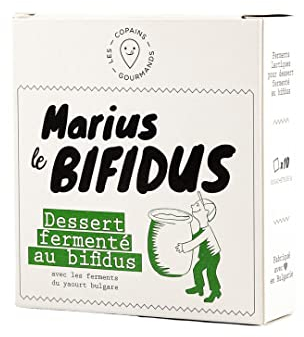 MARIUS LE BIFIDUS - ferments lactiques pour yaourt probiotique maison, 80 pots de yaourt au bifidus, spécial yaourtière, fabriqué en Bulgarie (10 sachets = 10 litres de yaourt)