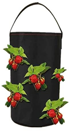 Uposao Sacco per Piantare Sacchi Piante Borse per Piantare Fragole Fioriera per Fragole Sospesa in Feltro con Manici per Coltivare Pomodori Erbe Fiori Fragole
