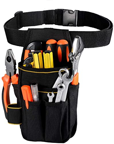 for Werkzeugtasche Gürtel Mini Werkzeug Gürteltasche Multi-taschen Wasserdicht Verdickung Werkzeughalter Multi-Purpose Werkzeug Organizer für Handwerker Elektriker Technischer Wartungsmann