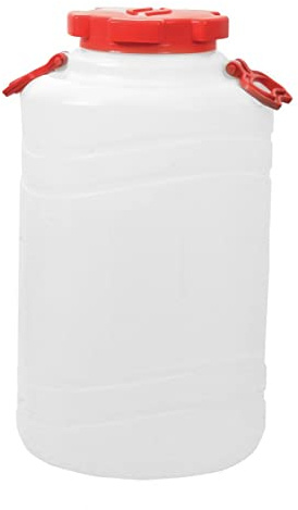 Tradineur - Bidón con asa y Cierre hermético - Ideal para el Almacenamiento de liquidos - Fabricado en plástico - 33 litros de Capacidad - 56 x 30,5 x 30,5 cm - Ref. 281131.
