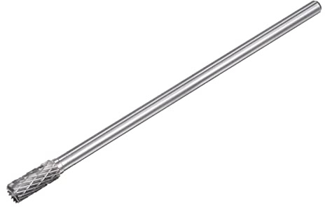 sourcing map Hartmetall-Fräser, Doppelschnitt-Zylinder, Wolframkarbid-Spitze, 8 mm, Schneidkopf, 6 mm Schaft, 150 mm Länge, für Holz, Metall, Stein, Polieren