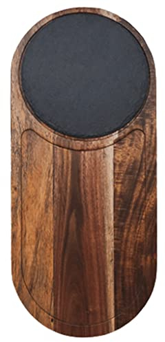 Tablas de Embutidos Reutilizables, Fuente de Servicio Gourmet de Piedra de Pizarra para Servir Queso, Embutidos, Sushi, Aperitivos, Carne de fácil Limpieza